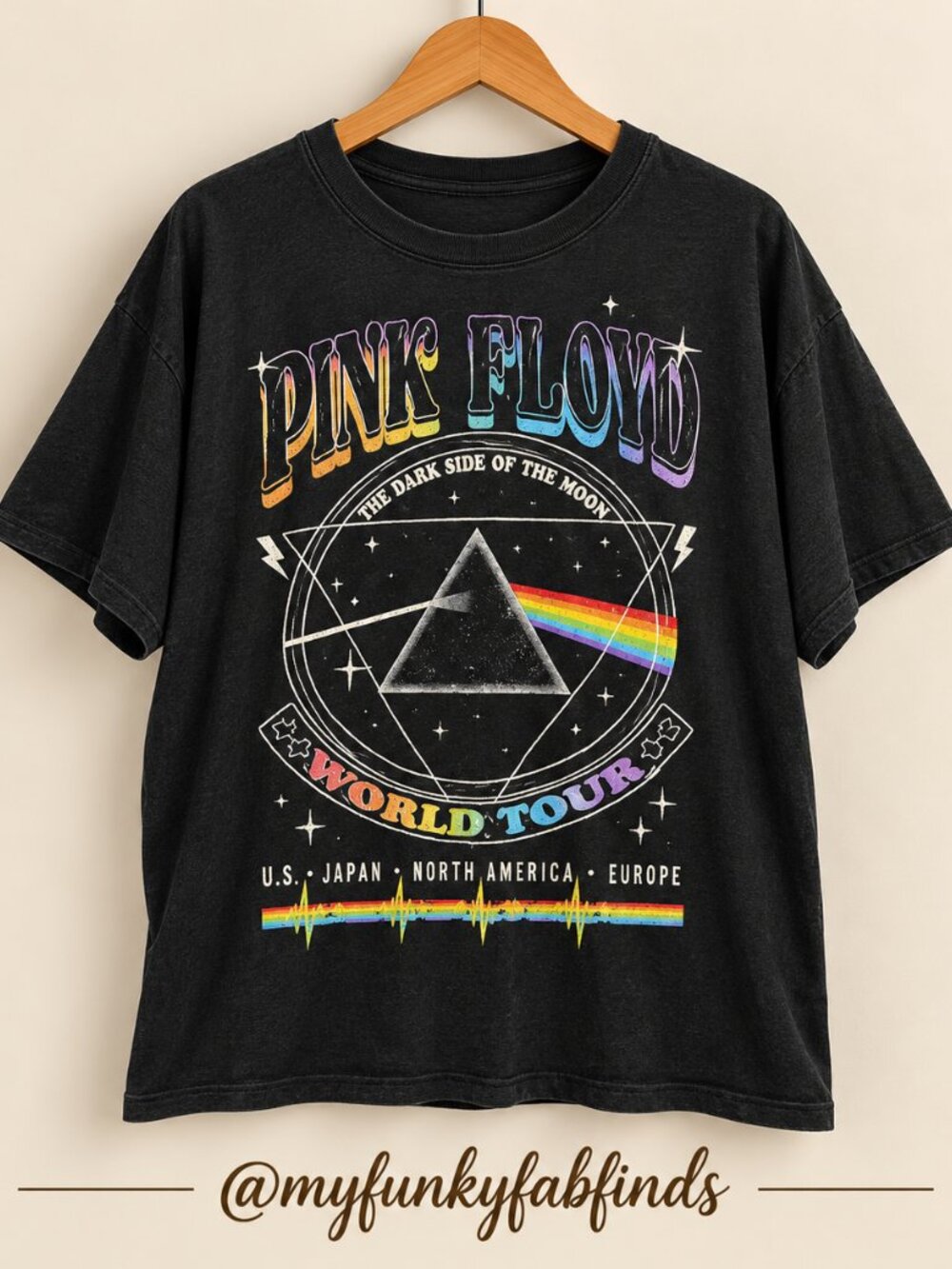 Pink Floyd Dark Side Of The Moon Tour T-Shirt XXL Dark Gray Graphic Tee
